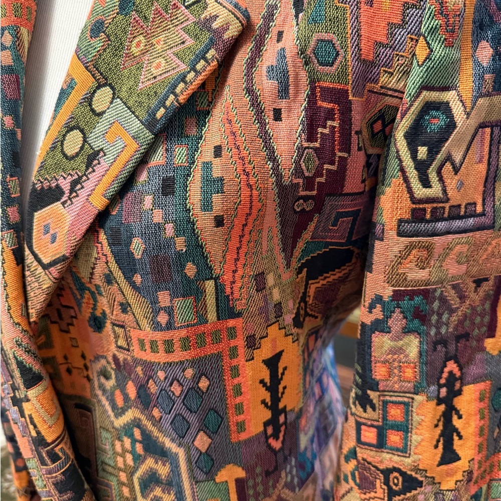 Vintage The Icing Women’s Aztec Blazer With Pockets. Size Medium - Picture 4 of 8